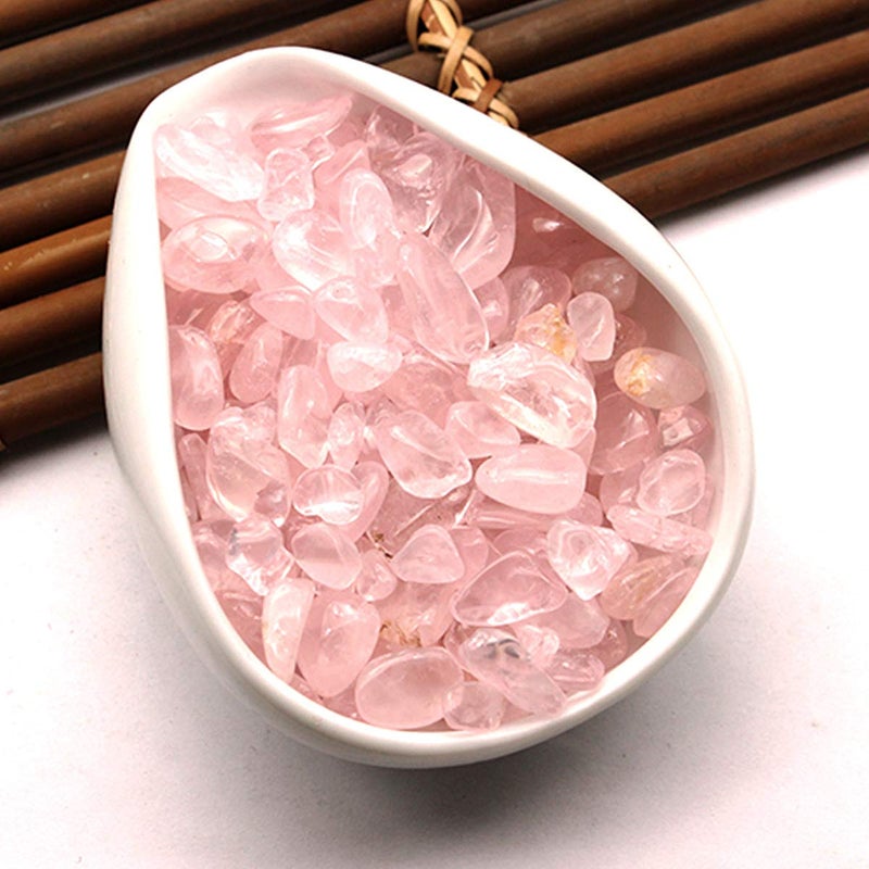 WAYBER 2 Lbs/920g Natural Pink Quartz Crystal Stones Irregular Aquarium Pebbles Rock Sands for Turtle Tank/Succulent Plants/Vase Decoration (Fill 2 Cups) - Image 5